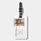 Loving Memorial Keepsake Funeral Voeg huisdier naa Bagagelabel (Voorkant verticaal)