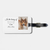 Loving Memorial Keepsake Funeral Voeg huisdier naa Bagagelabel (Achterkant horizontaal)