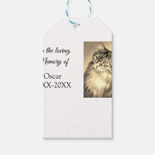 Loving Memorial Keepsake Funeral Voeg huisdier naa Cadeaulabel (Voorkant)