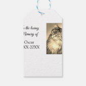 Loving Memorial Keepsake Funeral Voeg huisdier naa Cadeaulabel (Achterkant)