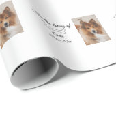 Loving Memorial Keepsake Funeral Voeg huisdier naa Cadeaupapier (Rol Hoek)