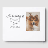 Loving Memorial Keepsake Funeral Voeg huisdier naa Gastenboek (Achterkant)