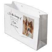 Loving Memorial Keepsake Funeral Voeg huisdier naa Groot Cadeauzakje (Achterkant Gekanteld)