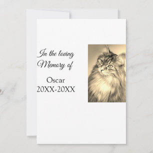 Loving Memorial Keepsake Funeral Voeg huisdier naa Kaart