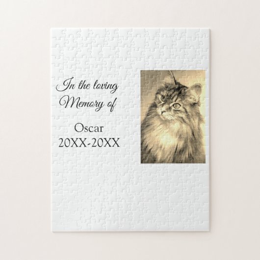 Loving Memorial Keepsake Funeral Voeg huisdier naa Legpuzzel (Verticaal)