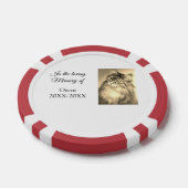 Loving Memorial Keepsake Funeral Voeg huisdier naa Poker Chips (Enkel)