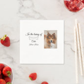 Loving Memorial Keepsake Funeral Voeg huisdier naa Servet (Insitu)