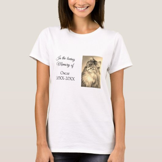 Loving Memorial Keepsake Funeral Voeg huisdier naa T-shirt (Voorkant)