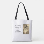Loving Memorial Keepsake Funeral Voeg huisdier naa Tote Bag (Achterkant)