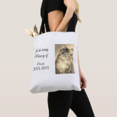 Loving Memorial Keepsake Funeral Voeg huisdier naa Tote Bag (Dichtbij)