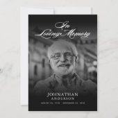 Loving Memory 2-foto Elegant Script begrafenis Bedankkaart (Voorkant)