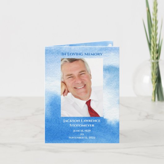 Loving Memory Celebration Memorial Foto Dank u Notitiekaartje (Voorkant)