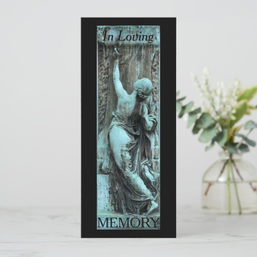 Loving Memory Funerary Art 3 Viering van het leven Kaart (Staand voorkant)