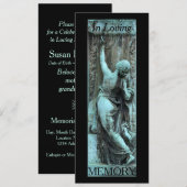 Loving Memory Funerary Art 3 Viering van het leven Kaart (Voorkant / Achterkant)