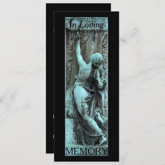 Loving Memory Funerary Art 3 Viering van het leven Kaart (Voorkant / Achterkant)