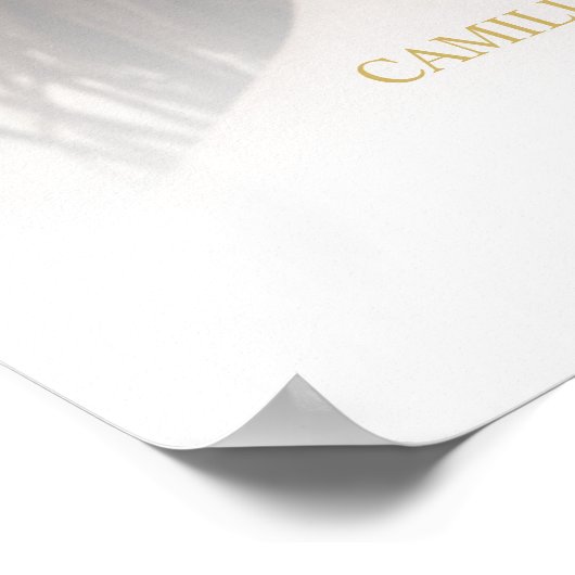 Loving Memory Gold Wedding Reserved Seat Loved One Poster (Hoek)