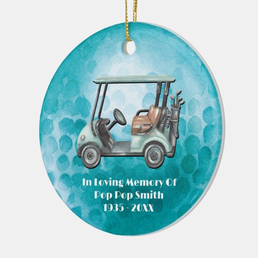 Loving Memory Golf Memorial Keramisch Ornament (Links)