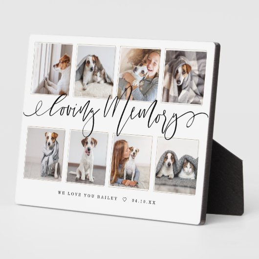 Loving Memory | Moderne Herdenkingscollage voor hu Fotoplaat (Zijkant)