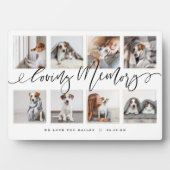 Loving Memory | Moderne huisdierherdenkingsfotocol Fotoplaat (voorkant)