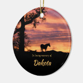 Loving Memory of the Horse and Spiritueel Poem Mem Keramisch Ornament (Links)