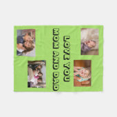 Loving Mom Dad 4 foto's Sans Serif Font Fleece Deken (Voorkant (Horizontaal))