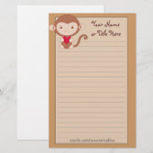 Loving Monkey Briefpapier (Voorkant / Achterkant)