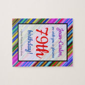 Loving, Multicolored 79th Birthday Puzzle Legpuzzel (Horizontaal)