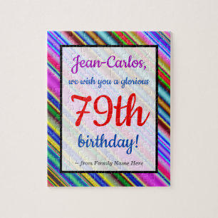 Loving, Multicolored 79th Birthday Puzzle Legpuzzel