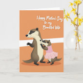 Loving Mustelids Mothers Day Card Kaart (Gele Bloem)