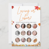 LOVING OF ARBEID BABY SHOWER SPEL KLEINE POMPOEN KAART (Voorkant)