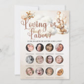 LOVING OF ARBEID Baby shower Spel Schattige Beer Kaart (Voorkant)