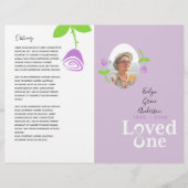 Loving One Lavender Roos Memorial Service Programm Flyer (Voorkant)