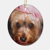 Loving Petten Yorkie II Keramisch Ornament (Links)
