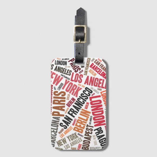 Loving reizend bagagelabel (Voorkant (verticaal))