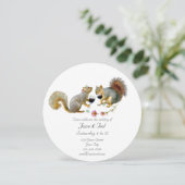 Loving Squirrels Weddenschap Kaart (Staand voorkant)
