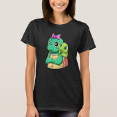 Loving Turtle with Turtle Kid for a Turtles  Mommy T-shirt (Voorkant)