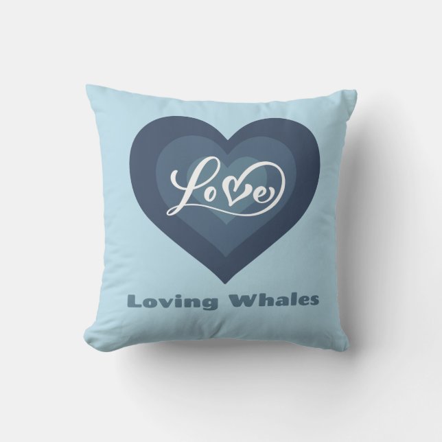 Loving Whales Grappig Cadeau Voor Walvissen Liefhe Kussen (Voorkant)
