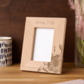 Loving Wife Floral Memorial Keepsake 4x6P Gegraveerde Lijstjes (Links)
