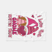 Loving You Gnome What Buffalo Plaid Valenti  Fleece Deken (Voorkant (Horizontaal))