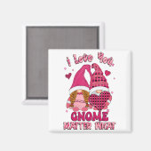 Loving You Gnome What Buffalo Plaid Valenti  Magneet (Voorkant / Achterkant)