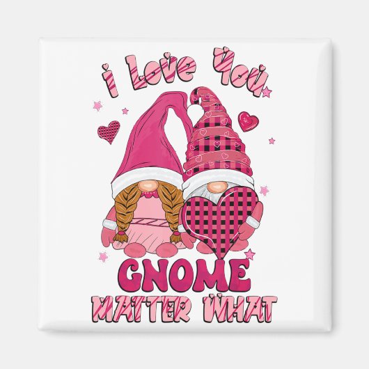 Loving You Gnome What Buffalo Plaid Valenti  Magneet (Voorkant)