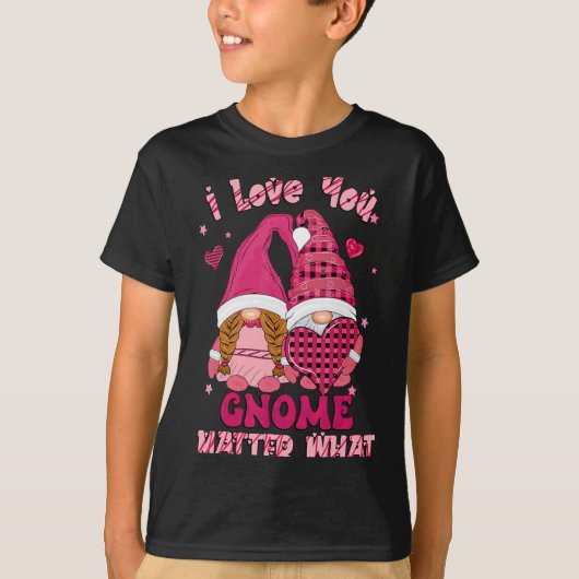 Loving You Gnome What Buffalo Plaid Valenti T-shirt (Voorkant)