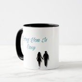Loving You Is Easy – Romantic Love Quote Mug Mok (Voorkant links)