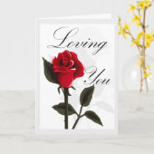 Loving You Liefde Roos Wenskaart Kaart (Gele Bloem)