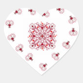 Loving You Seamless Doodle valentijn Heart Sticker (Voorkant)