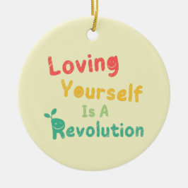 Loving Yourself Is A Revolution [FunCan] T-Shirt S Keramisch Ornament