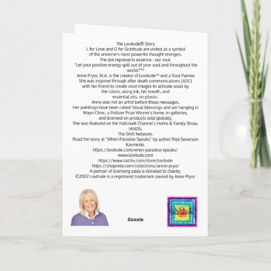 Lovitude Grace voor jou lege kaart (Achterkant)