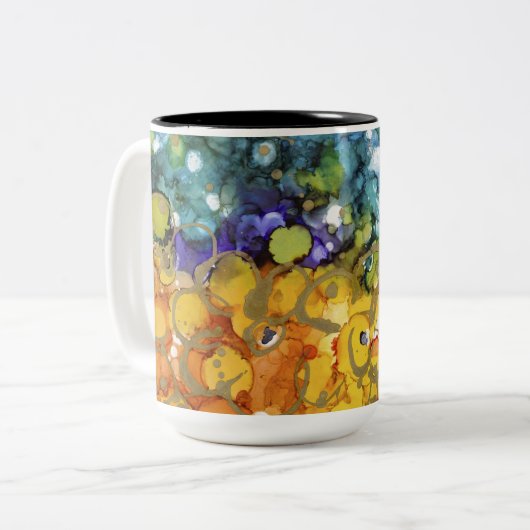 Lovitude Happy Mug Tweekleurige Koffiemok (Voorkant links)