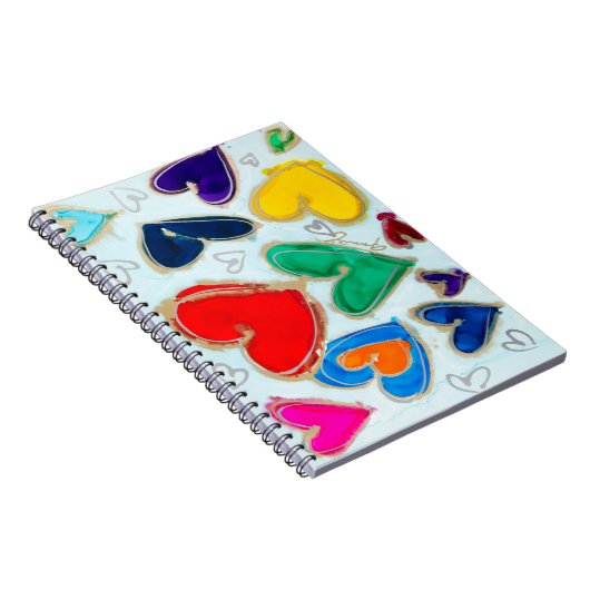 Lovitude Hearts in Blue Journal-Notitieboek Notitieboek (Rechterzijde)