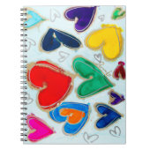 Lovitude Hearts in Blue Journal-Notitieboek Notitieboek (Voorkant)